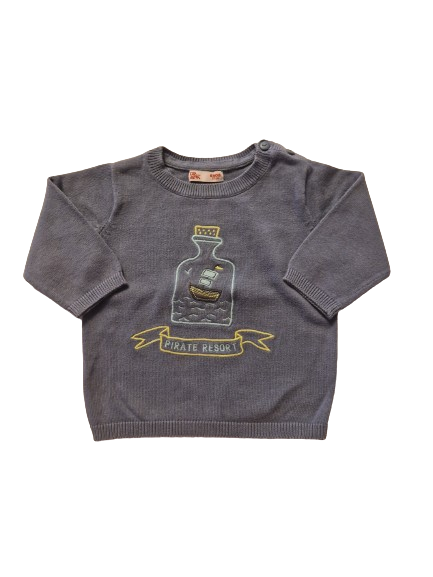 Pull bleu en tricot 6 mois