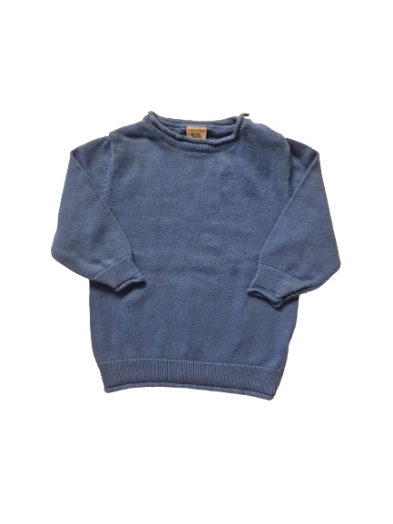 Pull bleu en tricot 12 mois