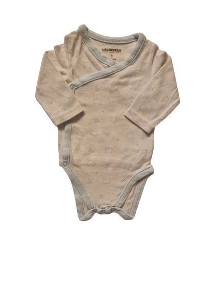 Body blanc imprimé renard 1 mois