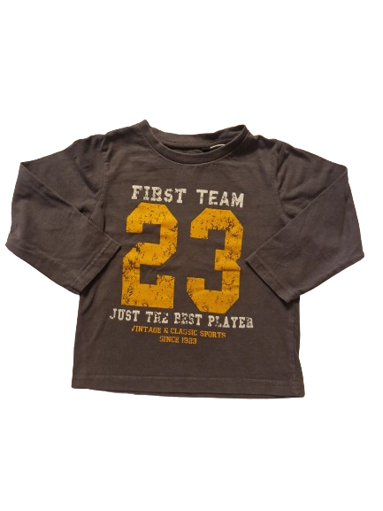 Tee-shirt gris manches longues 4 ans
