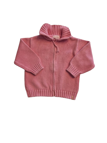 Gilet rose en maille 18 mois