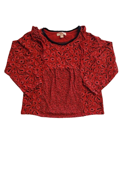 Blouse rouge 4 ans