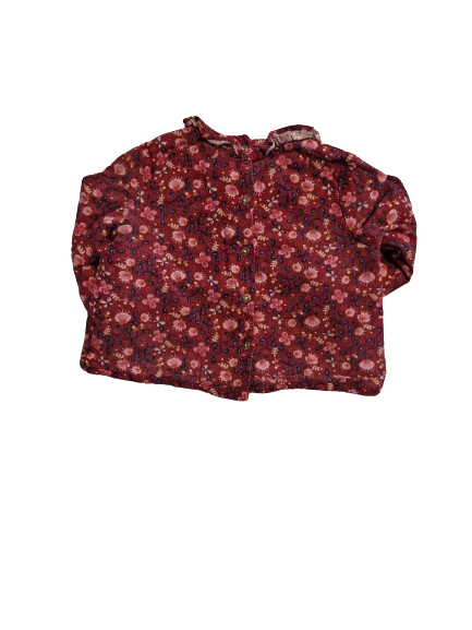 Chemisier rouge fleurie 9 mois