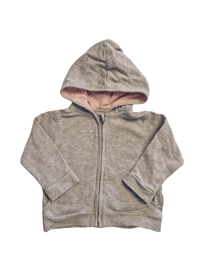 Sweat gris zippé 18 mois
