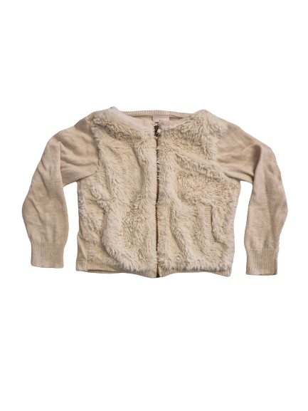 Gilet beige fausse fourrure zippé 24 mois
