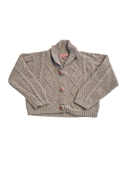 Gilet gris en maille 24 mois