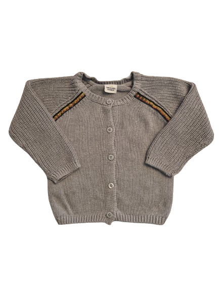 Gilet gris en maille 24 mois