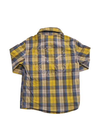Chemise jaune à carreaux 4 ans