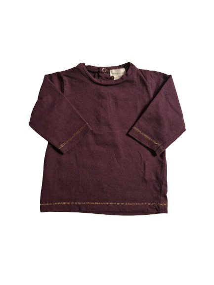 Tee-shirt violet manches longues 3 mois