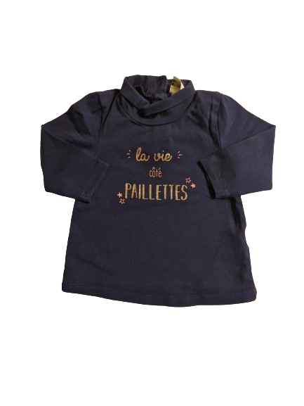 Sous-pull bleu foncé 3 mois