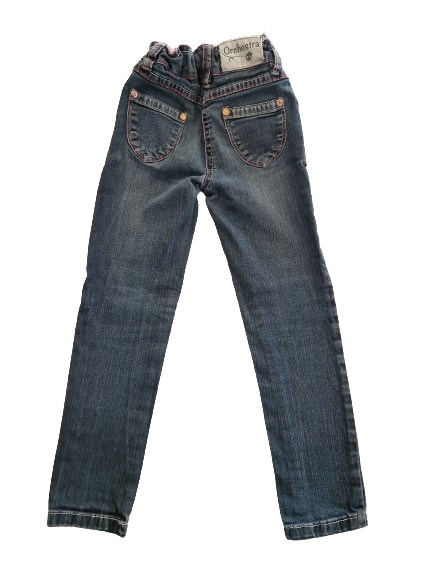 Jean bleu taille ajustable 6 ans