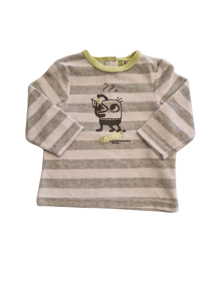 Pyjama blanc et gris 9 mois