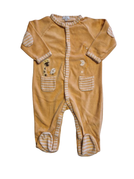 Pyjama orange en velours 12 mois