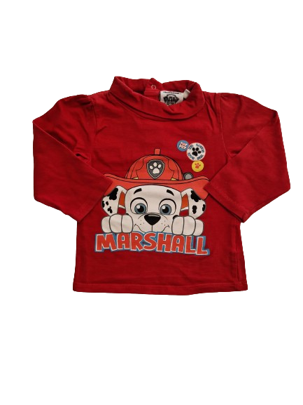 Tee-shirt rouge manches longues 18 mois