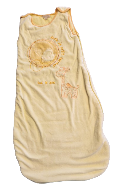 Gigoteuse jaune en velours 6 mois-3 ans