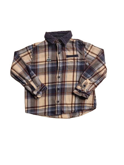 Chemise bleu à carreaux 4 ans