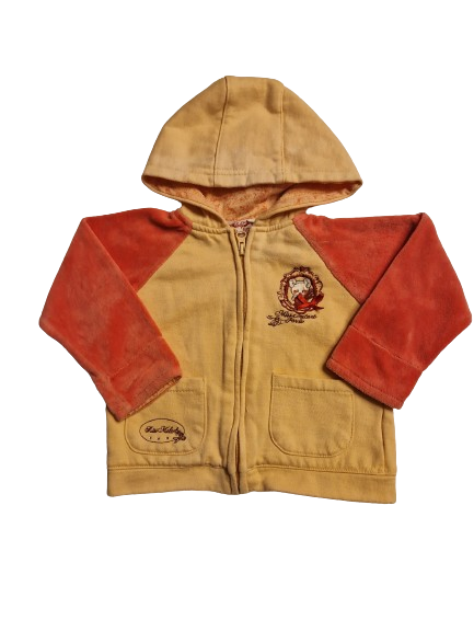 Sweat rose zippé à capuche 12 mois