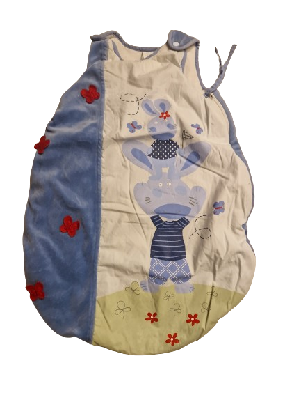 Gigoteuse bleu en velours 0-3 mois