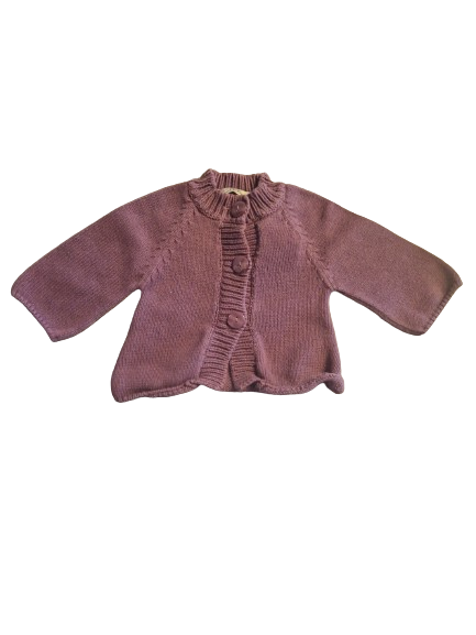 Gilet violet en maille 6 mois
