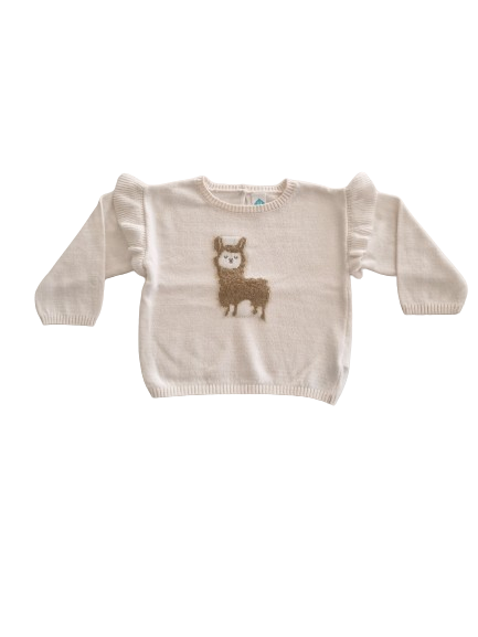 Pull écru en tricot 12 mois