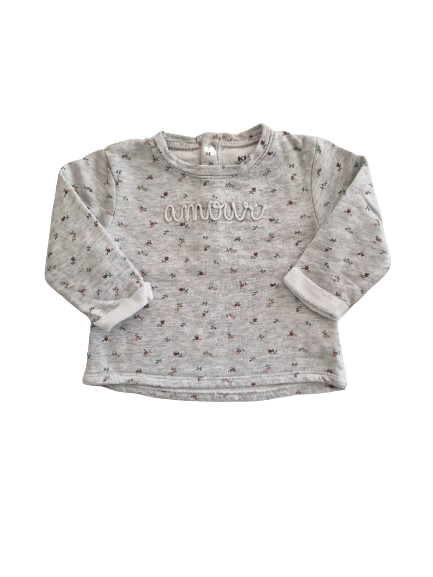 Sweat gris 12 mois