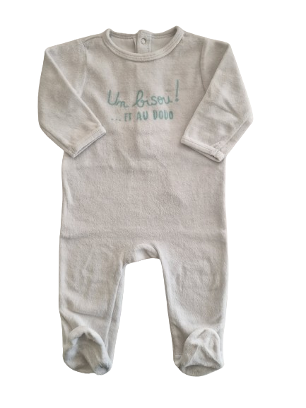 Pyjama blanc en velours 12 mois
