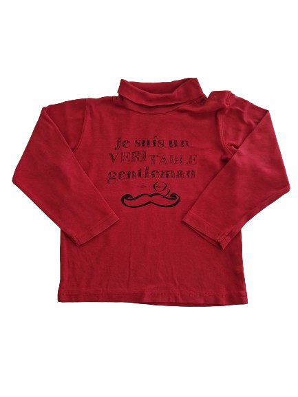 Sous-pull rouge 3 ans