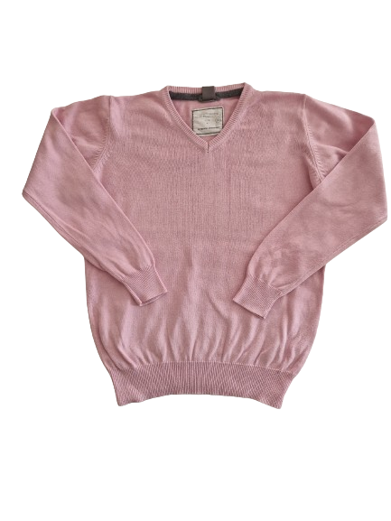 Pull rose en tricot 5-6 ans