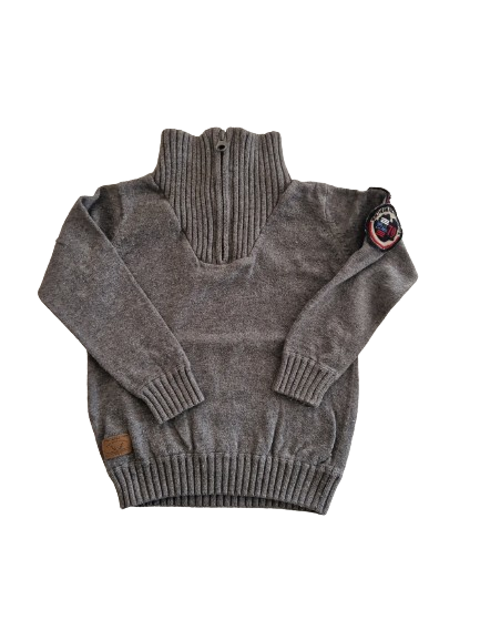 Pull gris col montant 24 mois