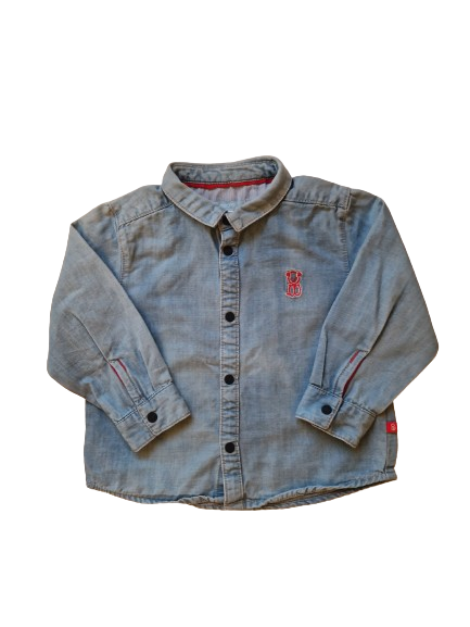 Chemise bleu clair 24 mois