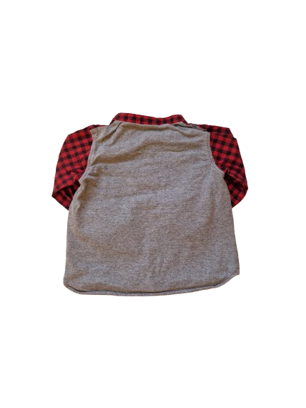 Chemise rouge à carreaux 18 mois