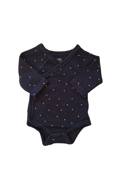 Body bleu foncé motif étoiles 1 mois