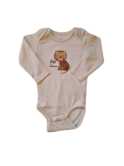 Body blanc motif lion 12 mois