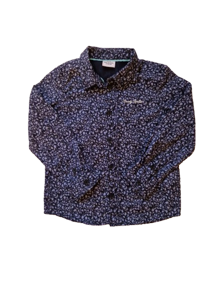 Chemise bleu imprimé 3 ans