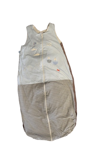 Gigoteuse bleu et marron 6-3 mois