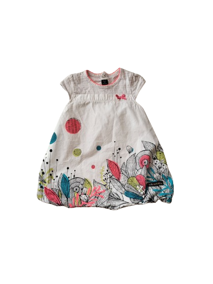 Robe blanche imprimée 12 mois
