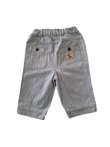 Pantalon léger gris rayé 24 mois