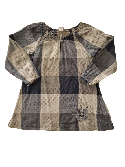 Robe-blouse à grand carreaux 4 ans