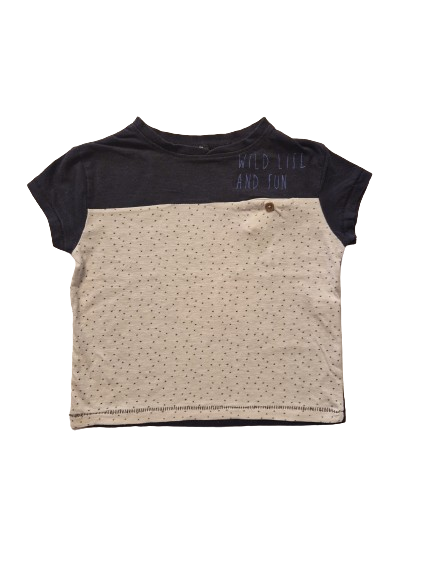 Tee-shirt bleu et blanc 4 ans