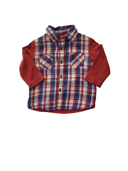 Polo chemise à carreaux 3 mois