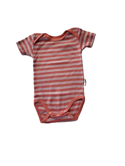 Body orange rayé 9 mois