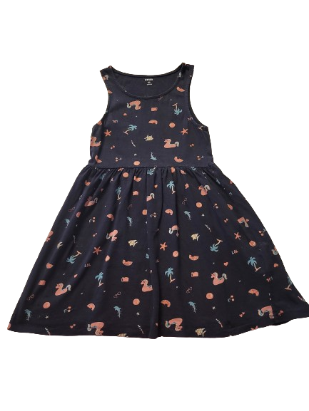 Robe bleu imprimée 8 ans