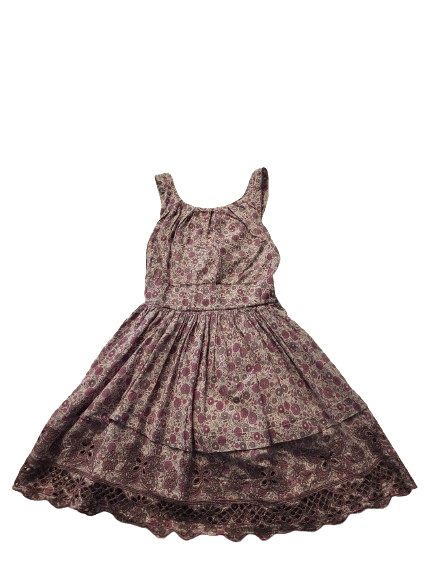Robe violette fleurie 24 mois