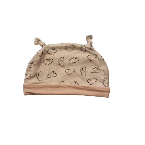 Bonnet blanc à motifs 41 cm 3 -6 mois