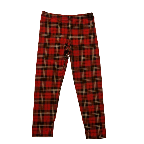 Legging rouge à carreaux 4-5 ans