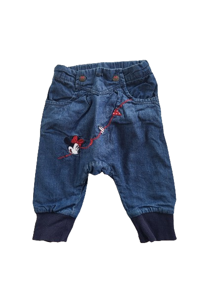 Jean bleu Minnie taille ajustable 3 mois