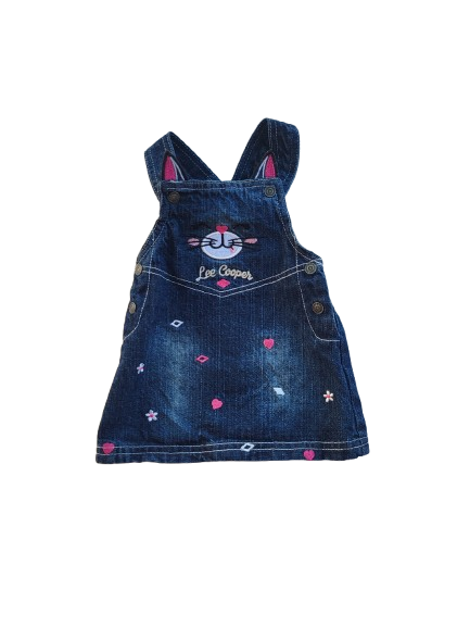 Robe salopette en jean 6 mois