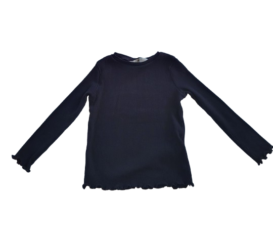 Tee-shirt noir manches longues 3-4 ans