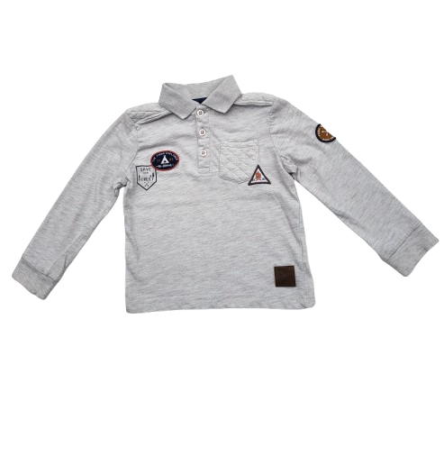 Polo écru manches longues 4 ans
