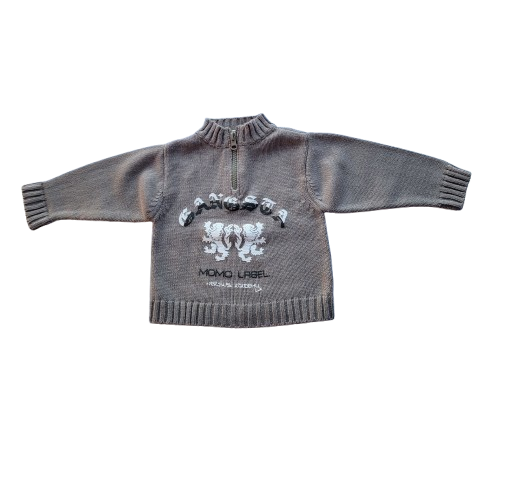 Pull marron en maille 6 mois